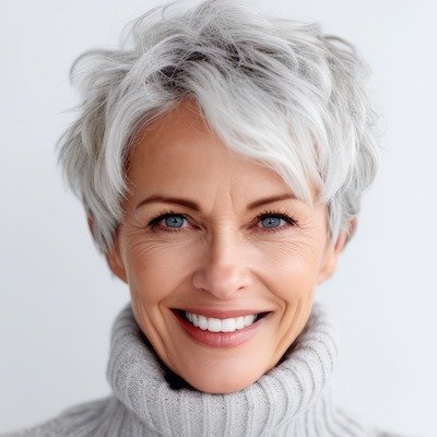 Short Chic and Stunning, faboulous Grey hair