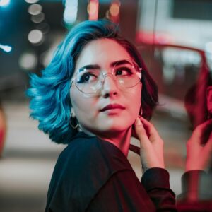 blue hair colour experts in Taunton