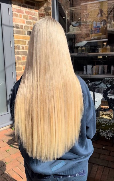after blonde hair extensions combers salon taunton