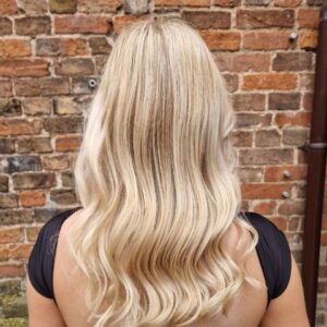 Creamy neutral blonde tones with Combers Salon in Taunton